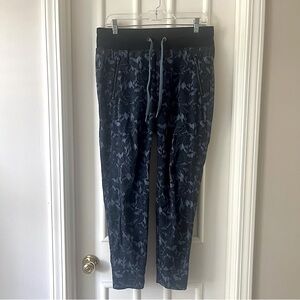 Athleta Blue Floral Drawstring Pants